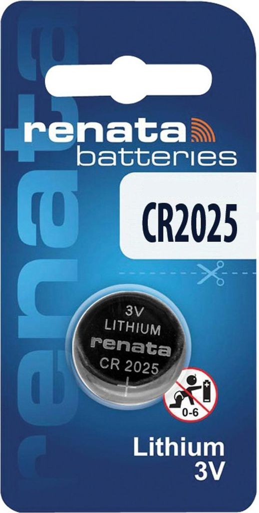 Renata CR2025 3V Lithium Batterie Knopfzelle 1er Blister CR2025