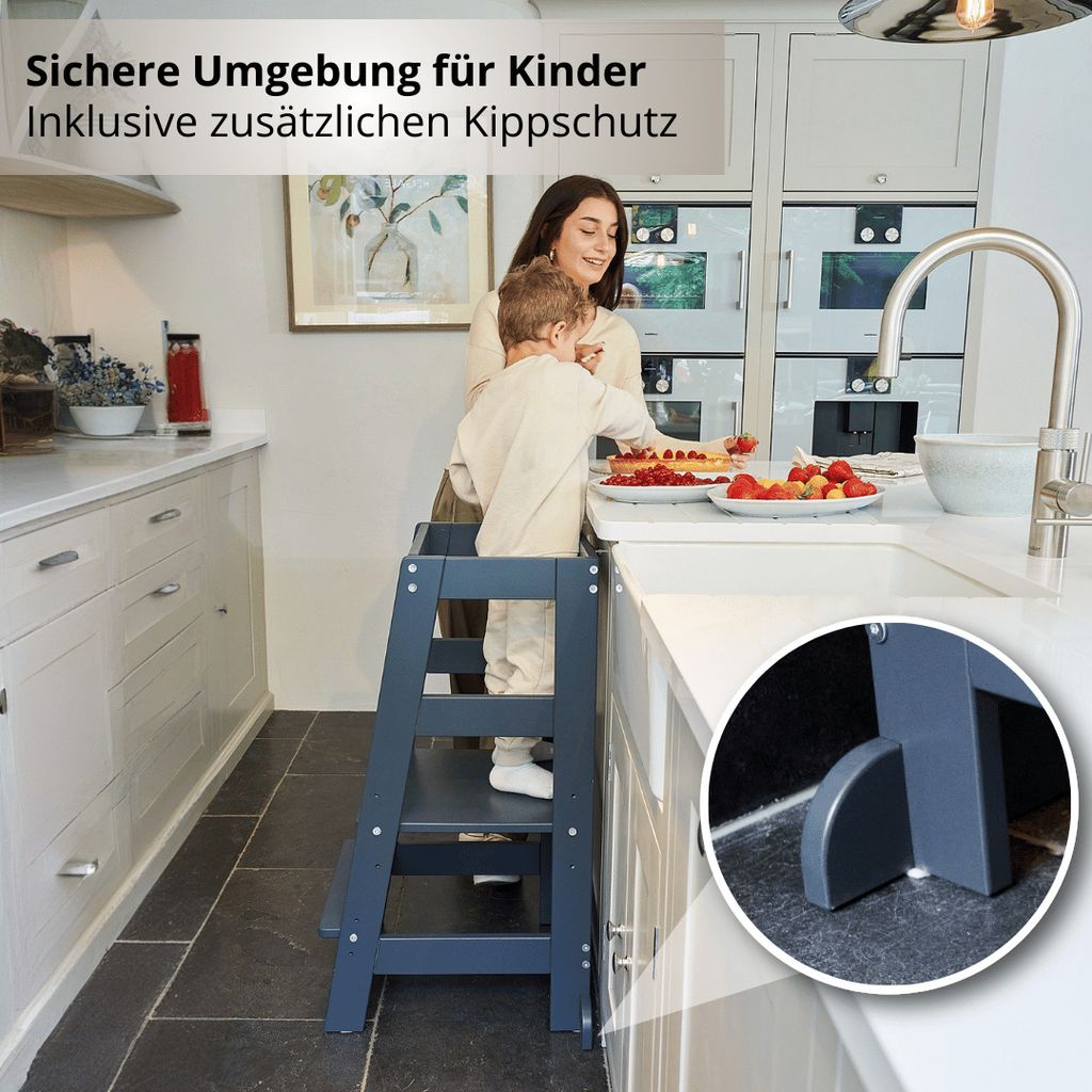 Lernturm NEO aus Buchenholz - Grau -100% Produktbild 4