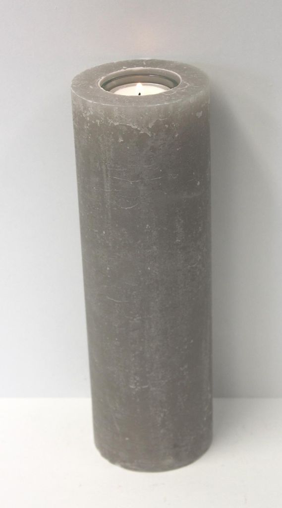 Rustic Kerzen Basalt 30 x 10 cm, mit Teelichteinsatz incl. Produktbild 
