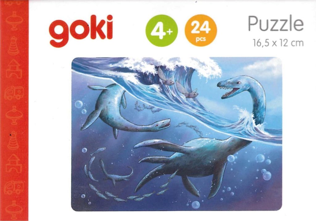 GOKI puzzle di dinosauri in legno: T-Rex 24 pezzi Immagine del prodotto 