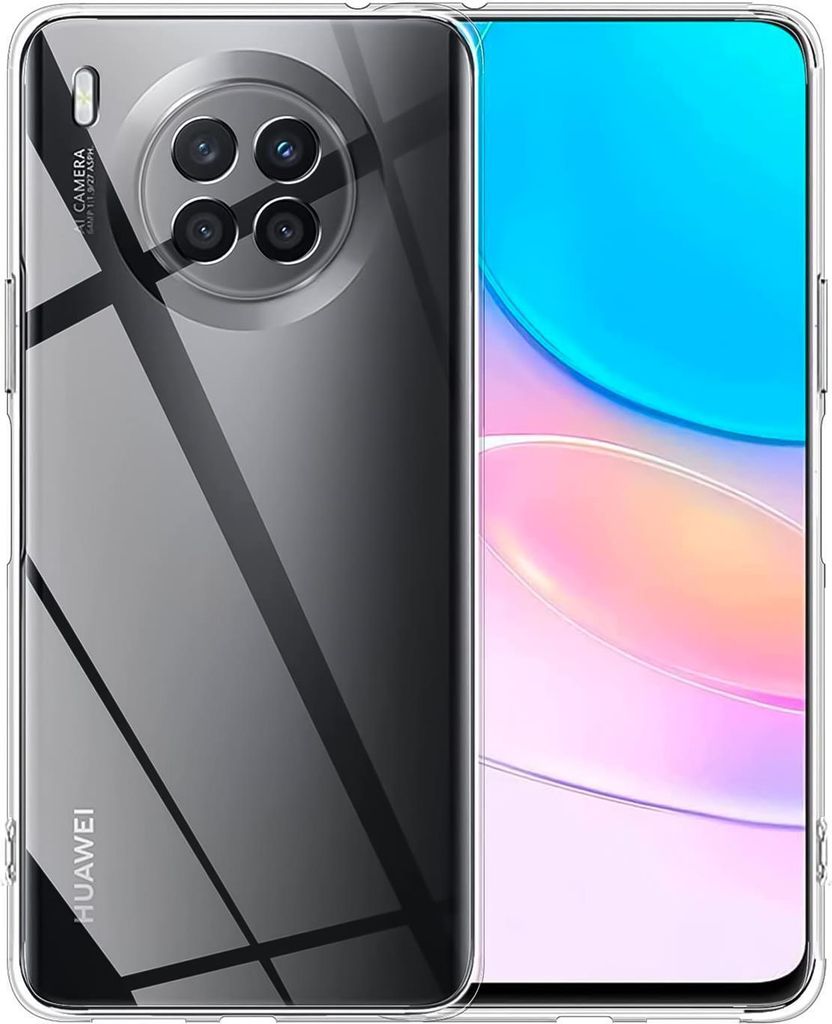 Conie Silikon Schutzhülle für Huawei Nova 8i / Honor 50 Lite Tasche klar Case Cover Bumper Hülle durchsichtig in transparent