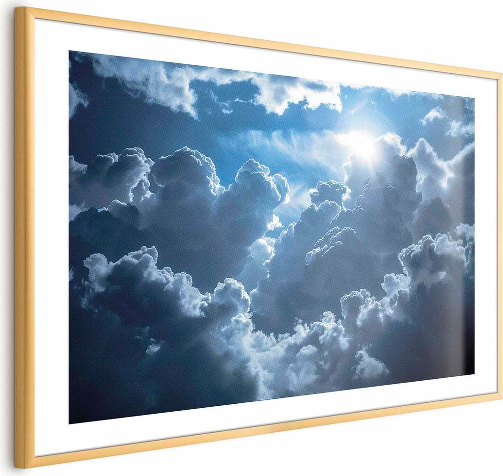 Posterpapier Poster - Lively Scene: The Sun Battling the Clouds 42x29.7 cm Muster b-H-10050-ao-a
