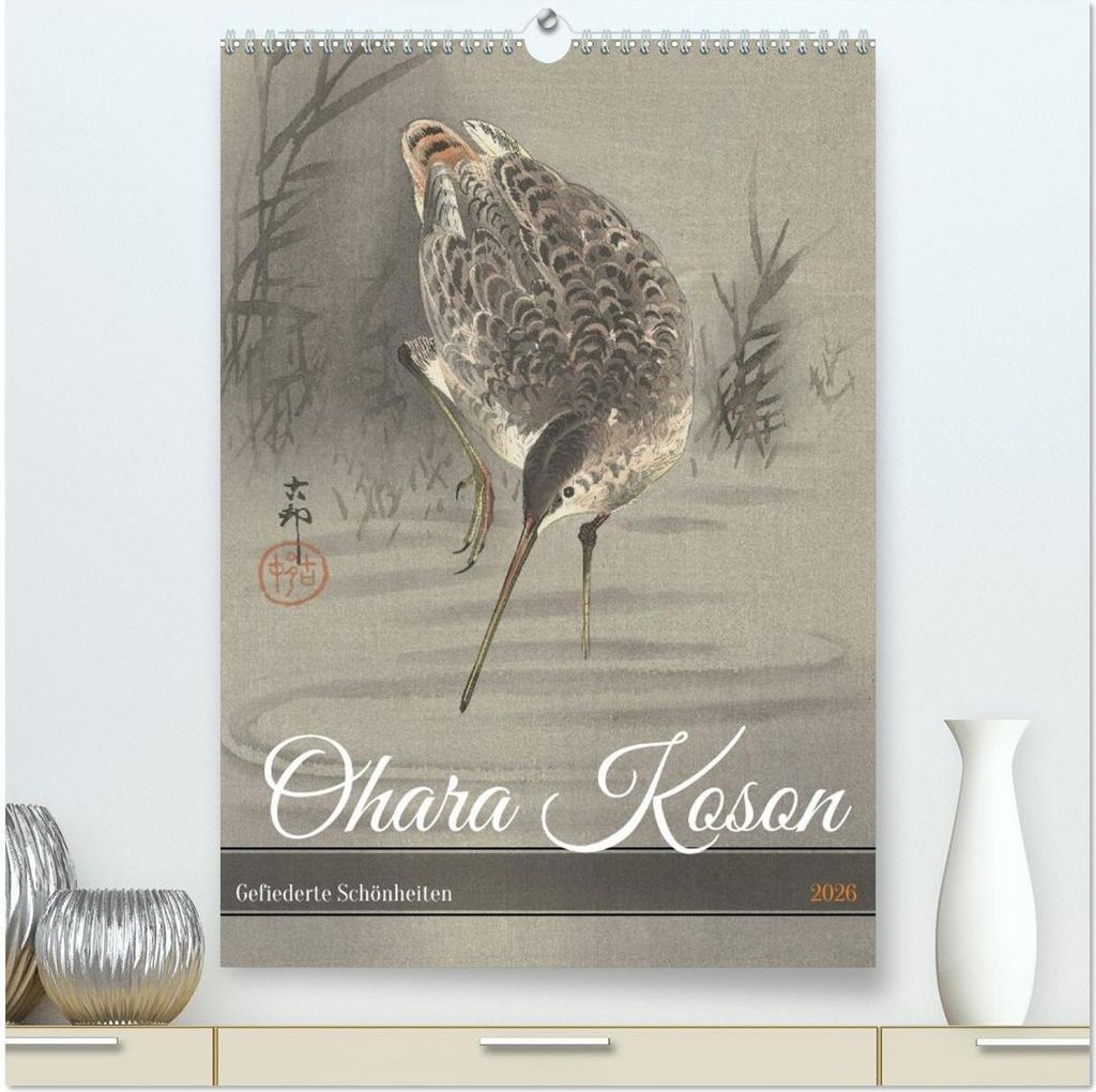 Ohara Koson - Gefiederte Schönheiten (hochwertiger Premium Wandkalender 2026 DIN A2 hoch), Kunstdruck in Hochglanz