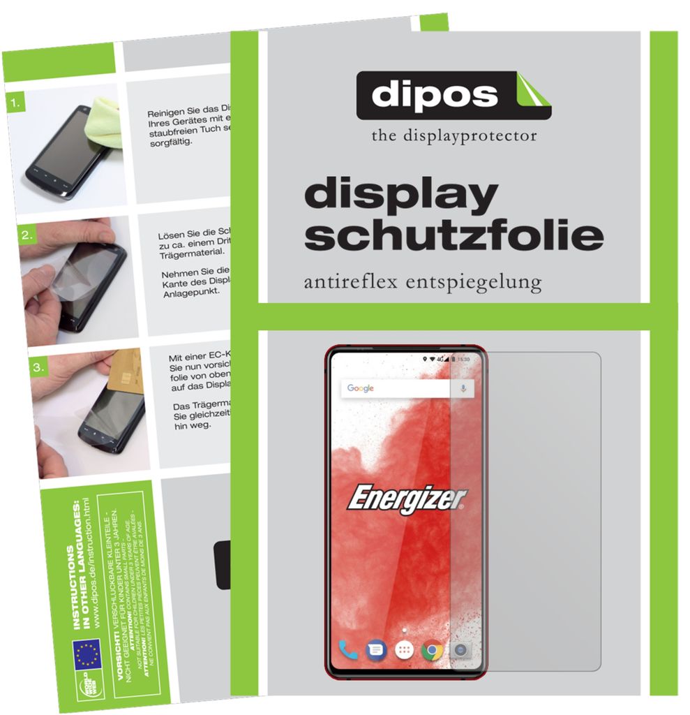 5x Schutzfolie für Energizer Power Max P18K Pop matt Displayschutzfolie Folie Display Schutz dipos