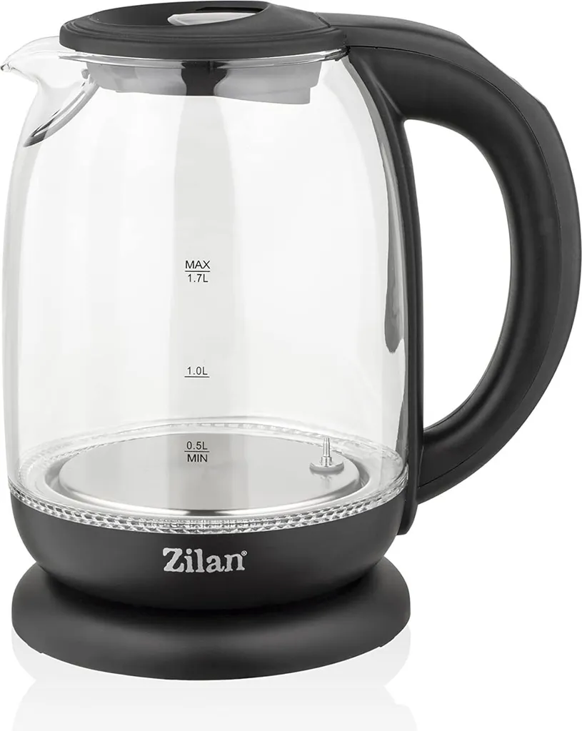 Bouilloire en verre Zilan 1,7L 2200W - Éclairage LED et arrêt auto