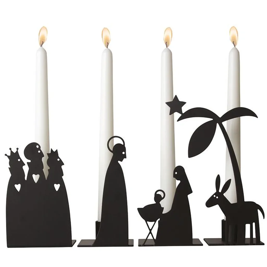 Illuminez votre Avent avec le set de 4 bougeoirs Crèche Pluto Design
