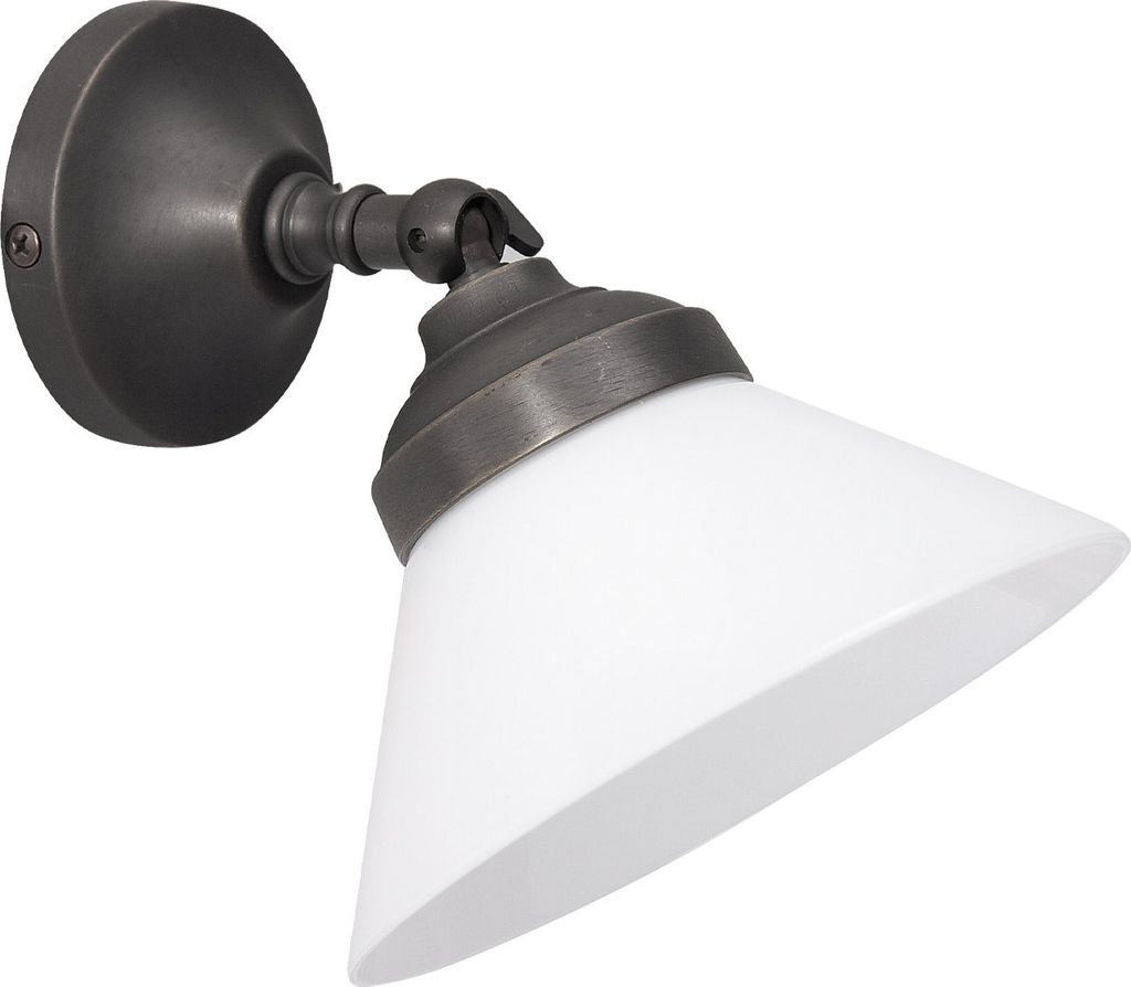 Deckenstrahler Messing Glas verstellbar in Bronze dunkel matt Weiß E14 rund Rustikal Wandspot