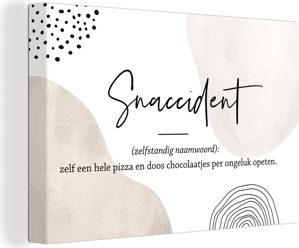 OneMillionCanvasses - Leinwandbilder - 150x100 cm, Zitate - Snaccident definition - Sprichwörter - Wörterbuch, Wandbilder Kunstdruck Wanddekora...