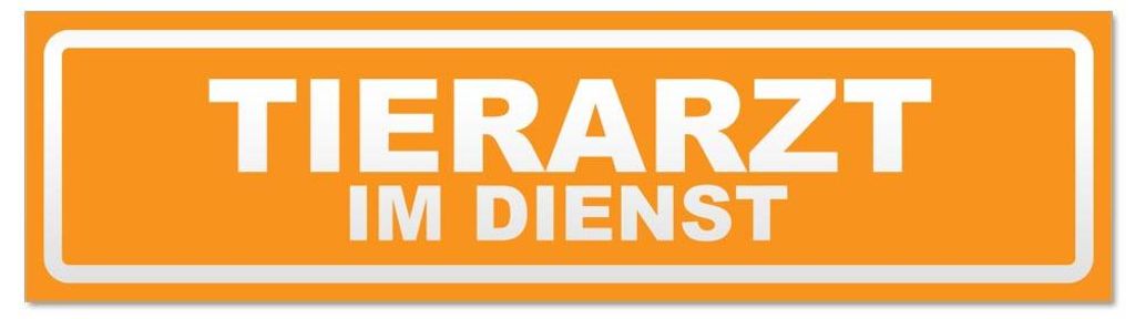 Kiwistar - Autoaufkleber - Orange - 45 x 12 cm - Tierarzt im Dienst invertiert - Hinweis Aufkleber Sticker für Auto, Kfz, Fahrrad, PKW, LKW