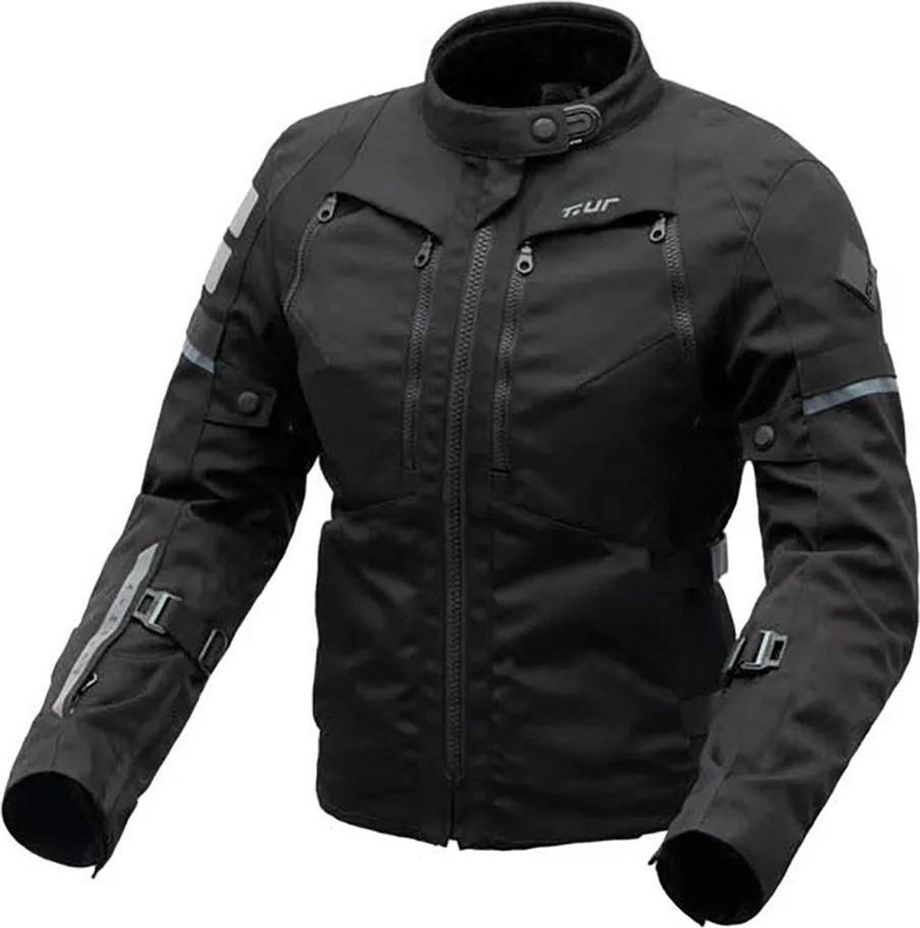 T.UR Nevada Hydroscud Damen Schwarz 2-Lagen Jacke Genehmigt größe M