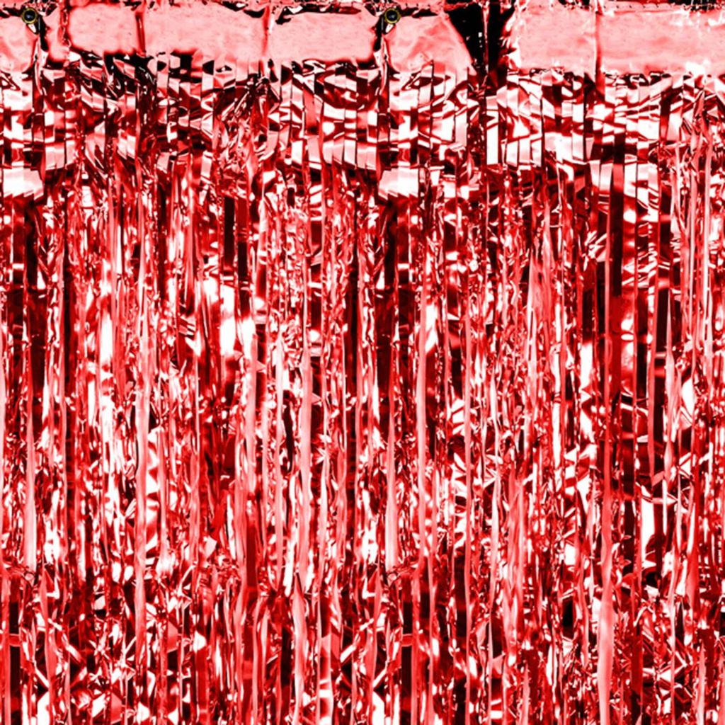 Türvorhang Lametta 90x250cm | Rot Produktbild 