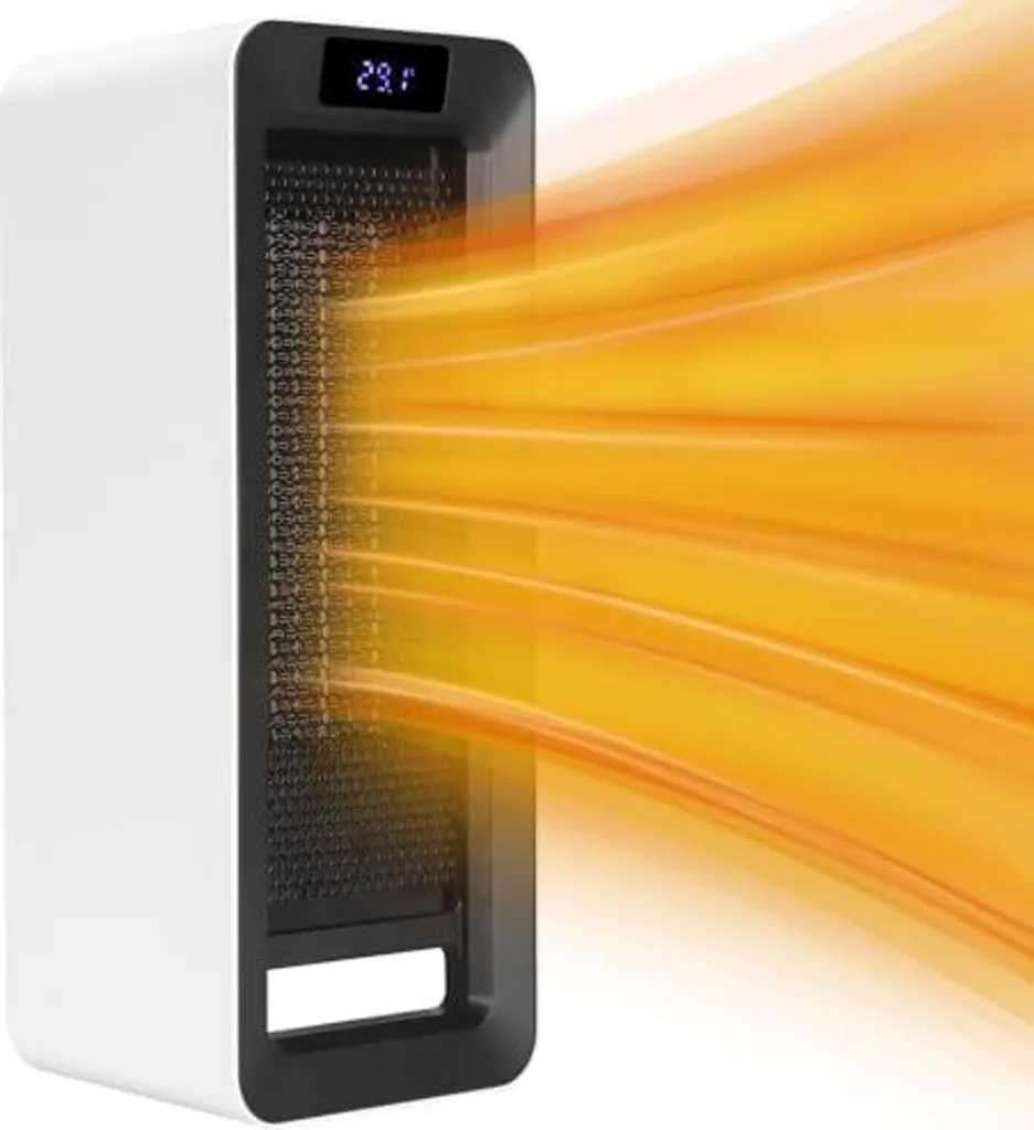 Mingfuxin Stufa Elettrica 1500W: Termostato PTC e Timer 12H Bagno