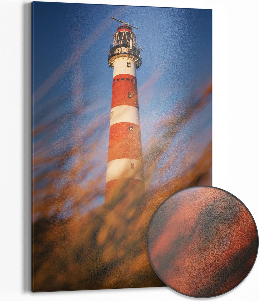 DEQOART Magnettafel Metall 40x60 cm 'Leuchtturm im Wind' Whiteboard Pinnwand Büro