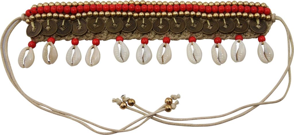 Muschelarmband im Ethno Look- Boho Kauri Muschel Armband - Modell 02