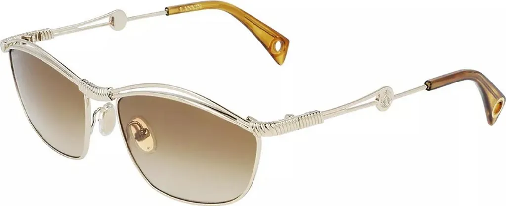 Lunettes de soleil de luxe Lanvin de forme carrée et monture noire