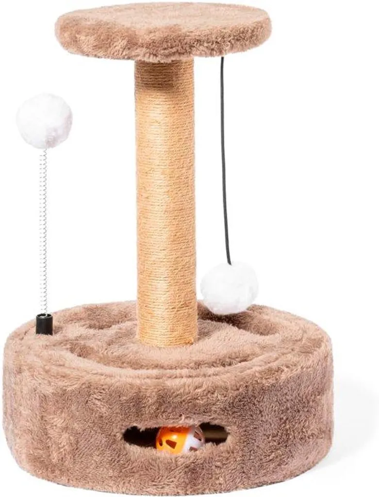 Aire de jeux pour animaux de compagnie avec poteau à griffer gris 1 pièce
