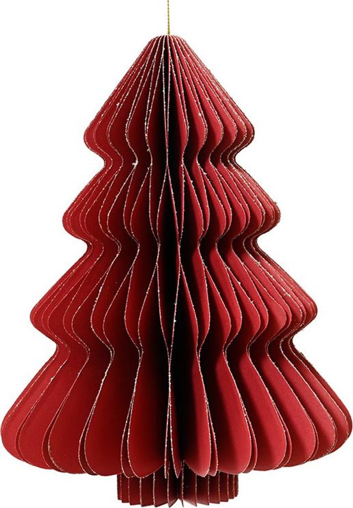 Kaemingk Weihnachtsbaum Papier 40 cm rot Produktbild 