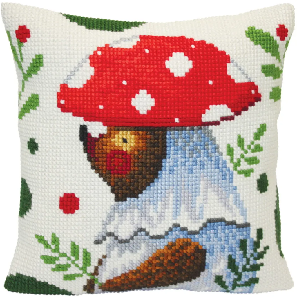 Loisir créatif relaxant : Broderie point de croix Ours Forêt 40x40