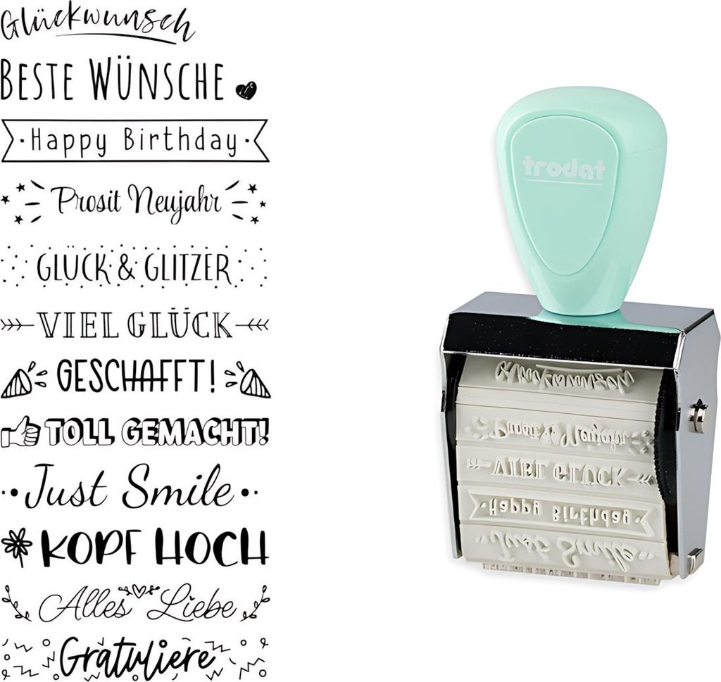 TRODAT Timbro creativo SB testo bullet journal / verde Immagine del prodotto 