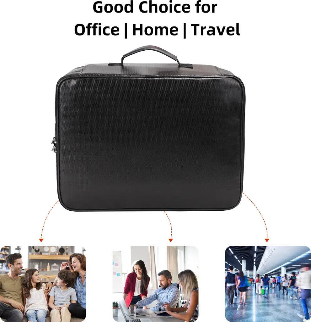 Custodia per documenti ignifuga con serratura - impermeabile e multistrato per l'ufficio e i viaggi - 5