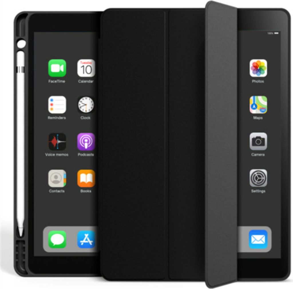 Eiger, Hülle für iPad Air 6 (2020-2023) Verstärkte Folie mit magnetischem Ständer, Schwarz