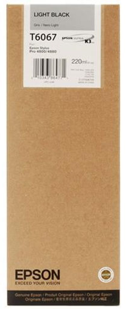 Epson Singlepack Light Black T606700, 220 ml, Schwarz, Produktbild 