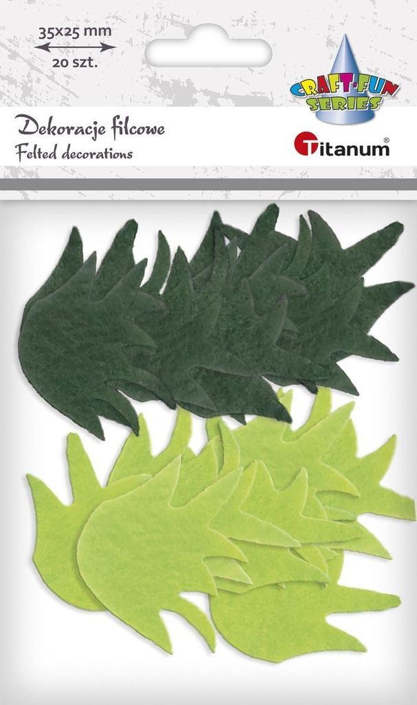 Filzdekorationen Gras 20 Stück Titanum