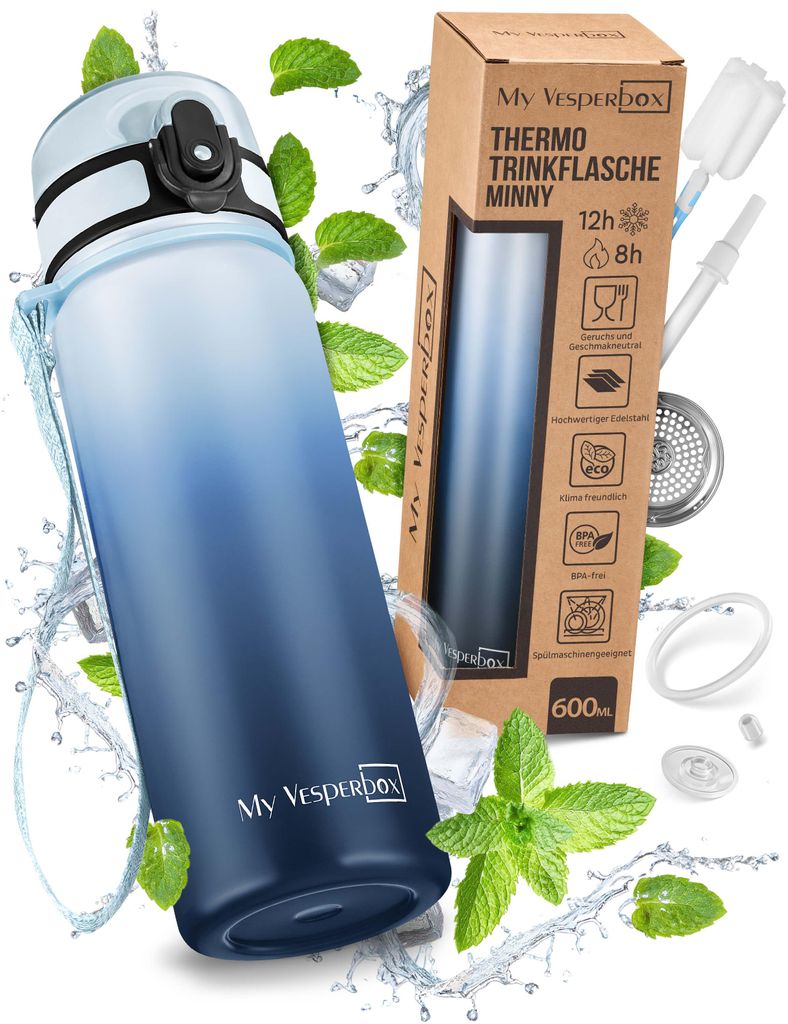 My Vesperbox - Edelstahl Thermos Trinkflasche auslaufsicher Produktbild 
