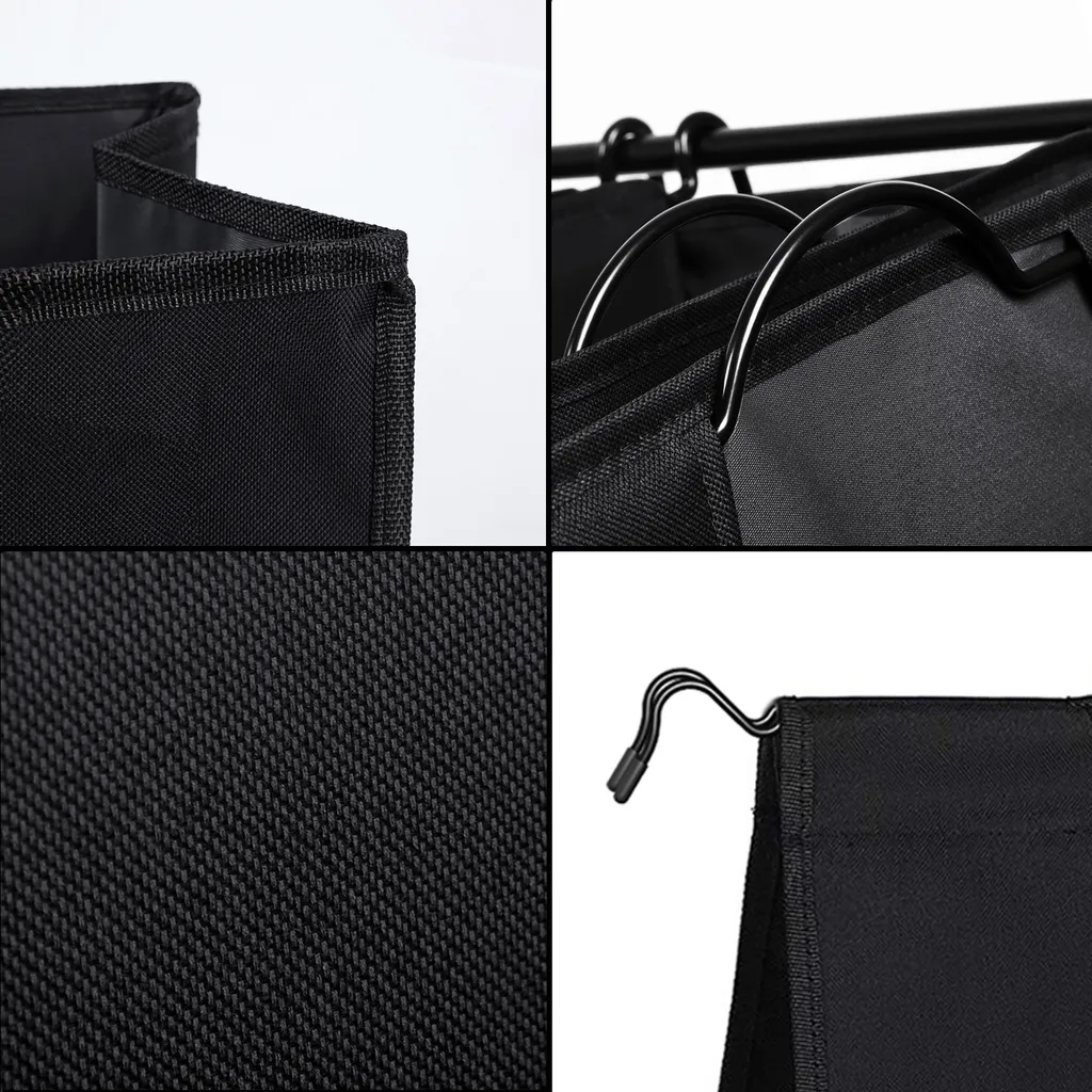 Bac à Linge avec Roulettes Freinées et 4 Compartiments de Tri Facile