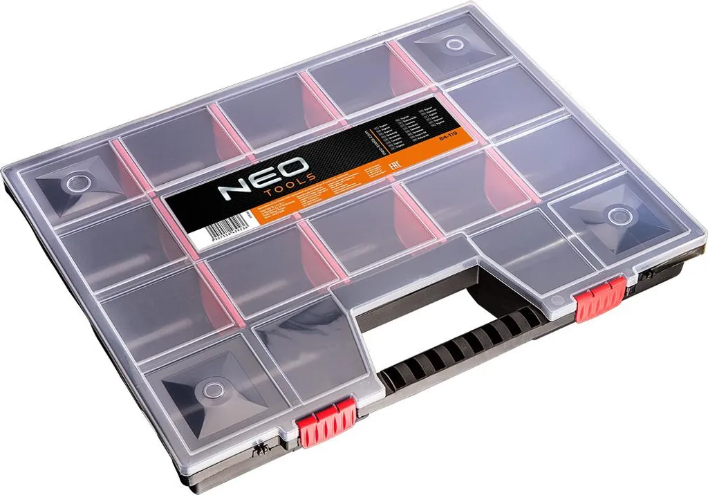 Mallette de tri NEO TOOLS pour vis et boulons avec séparateurs