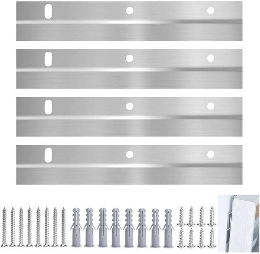 Supports muraux pour tableaux et miroirs - Lot de 4 attaches de 15cm