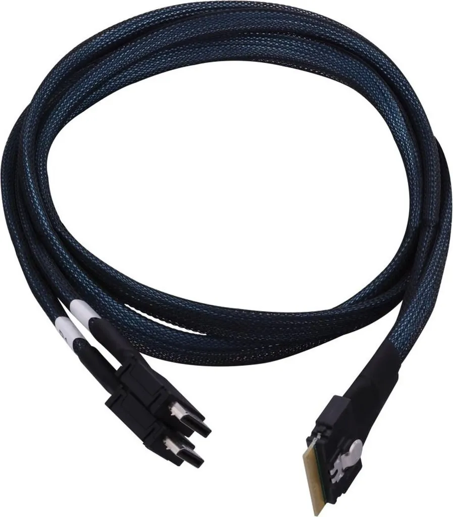 Adaptec Câble SFF8654 x8 vers 2x SFF8612 x4 OCuLink NVMe Interne 0.8m