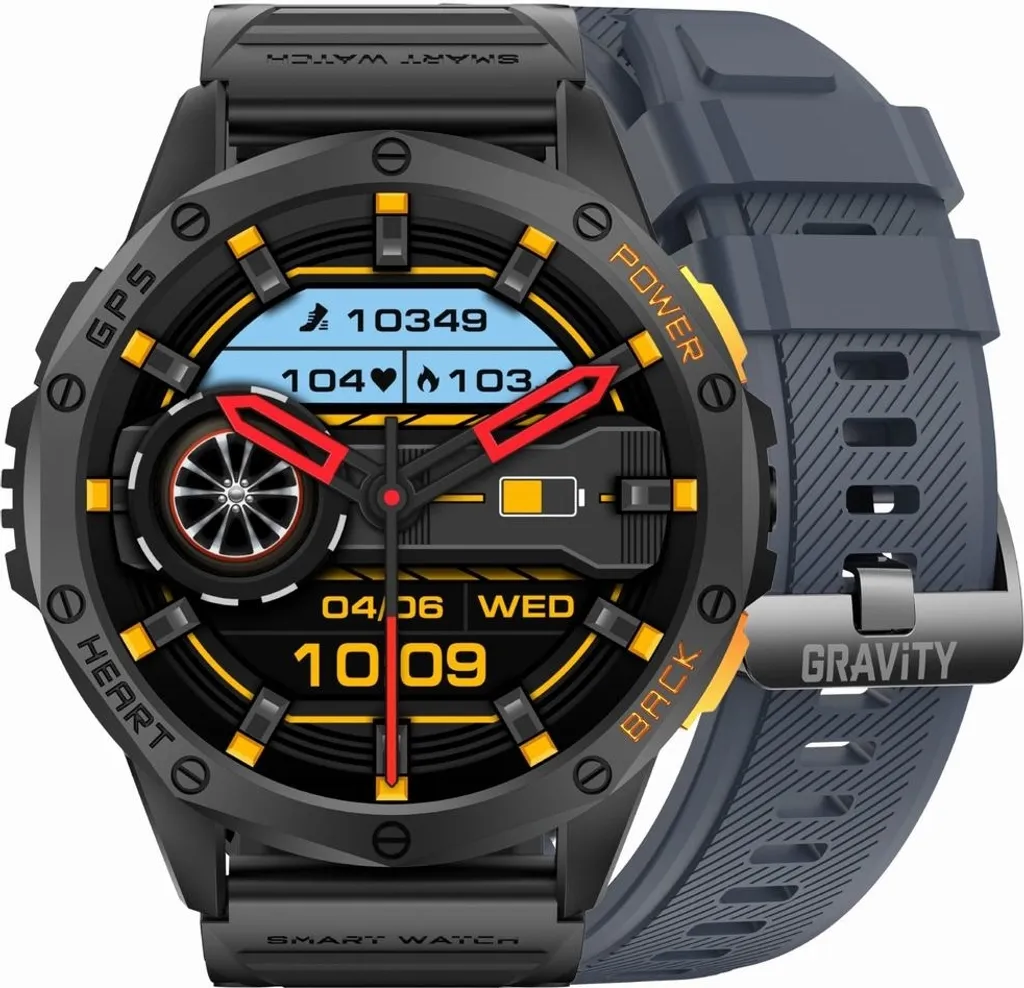 Smartwatch GPS Sport GRAVITY GT24-1 Noir et Marine pour Homme Actif