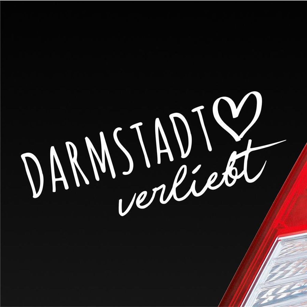 Auto Aufkleber Darmstadt verliebt Herz Stadt Heimat Liebe Produktbild 