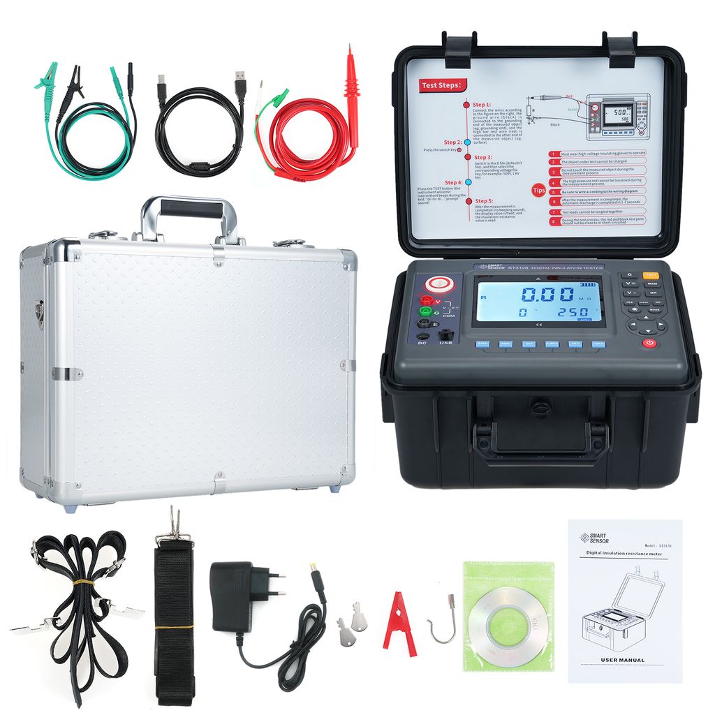 SMART SENSOR ST3128 Hohe Spannung Isolierung Megohmmeter Industrielle Digitale Shakemeter Ultra Hohe Spannung Digital Display Isolierung