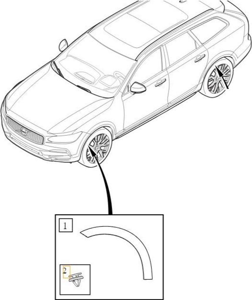 Original VOLVO S80 XC90 Schwellerleiste Clip Neu vom autorisierten Vertragshändler