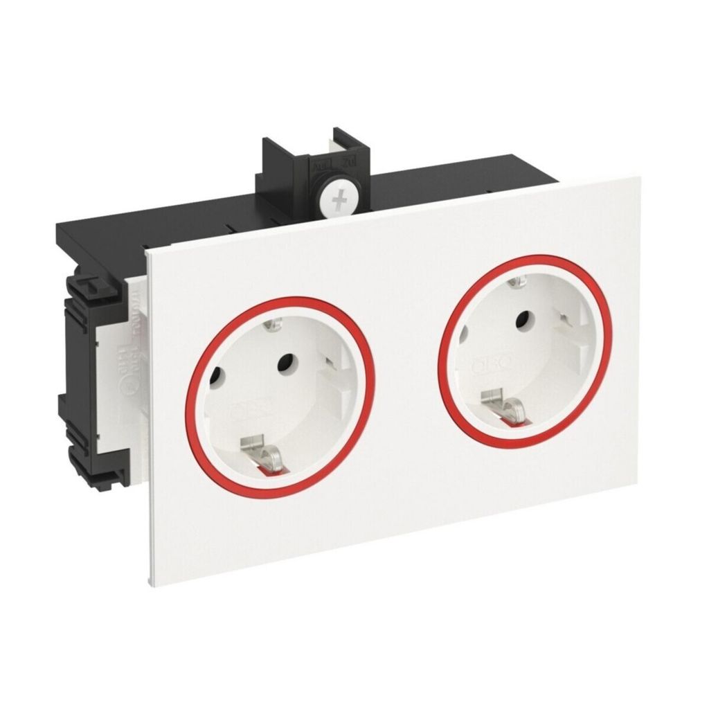 Rehau Steckdose 2-fach BRK 2STD rws/rt 6121020