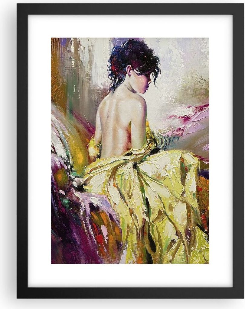 Gerahmtes Poster - Schwarzer Rahmen - Frau Modell - 30x40 cm - Wand Bild - Wanddeko - Wandbilder - Kunstposter - Wandposter - Bilderrahmen - Bilder...