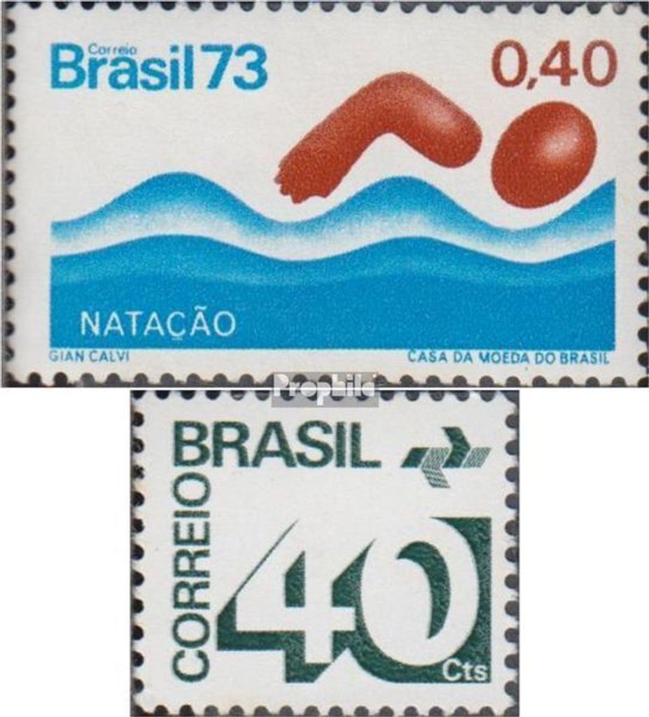 Briefmarken Brasilien 1973 Mi 1361,1363 (kompl.Ausg.) postfrisch Sport und Gymnastik