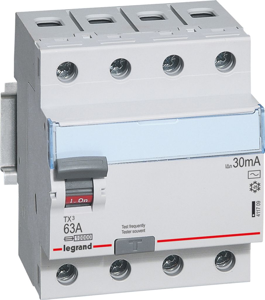 Wyłącznik różnicowoprądowy 4P 63A 0,03A typ AC P304 TX3 Zdjęcie produktu 