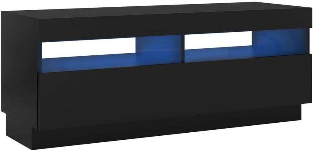 vidaXL Szafka pod telewizor z oświetleniem LED czarna Zdjęcie produktu 
