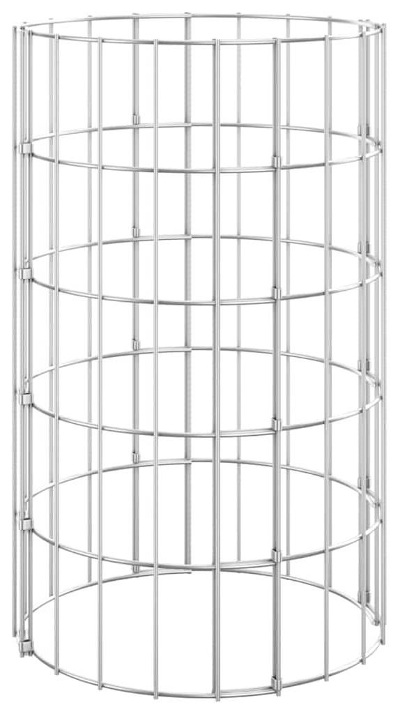 vidaXL Gabionen-Säule Rund Verzinkter Stahl Ø30x50 cm Produktbild 
