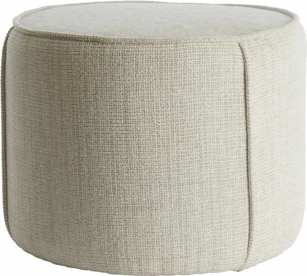 Pouf beige rond Domoni - Gagnez de la place avec un siège d'appoint