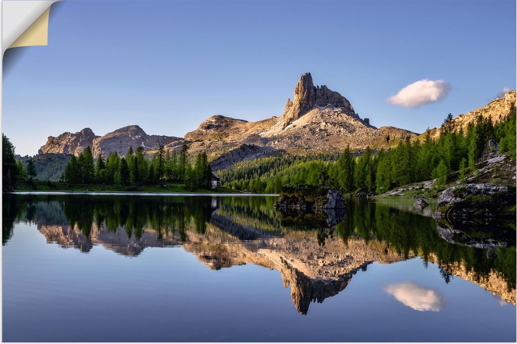 ARTland Wandbild, selbstklebend Lago Di Federa in den Dolomiten Größe: 120x80 cm