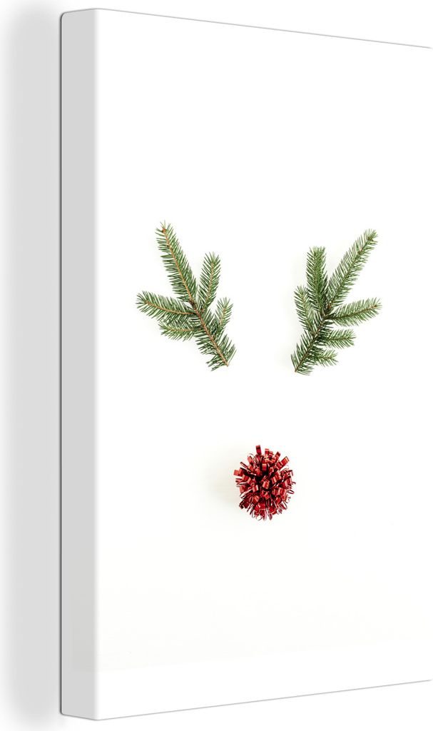 OneMillionCanvasses - Leinwandbilder - 90x140 cm, Weihnachten - Zweige - Weihnachtsdekoration, Wandbilder Kunstdruck Wanddekoration - Foto auf Le...