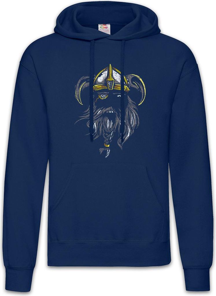 Urban Backwoods Odin Face, Herren Hoodie, Farbe: Navy, Größe: XL