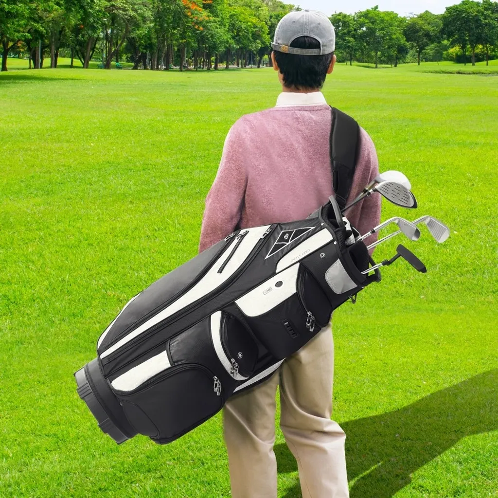 Sac pour Chariot de Golf 14 Compartiments - Séparateurs 90 cm Noir - 8