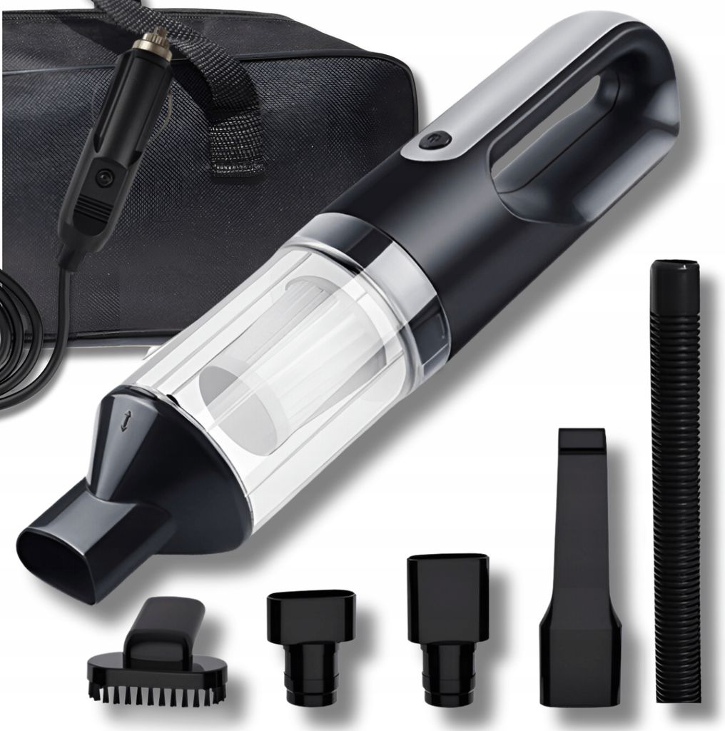 OMNA | Handstaubsauger JS601 - 12V 100W - Stark - mit HEPA-Filter und LED-Lampe - für Auto