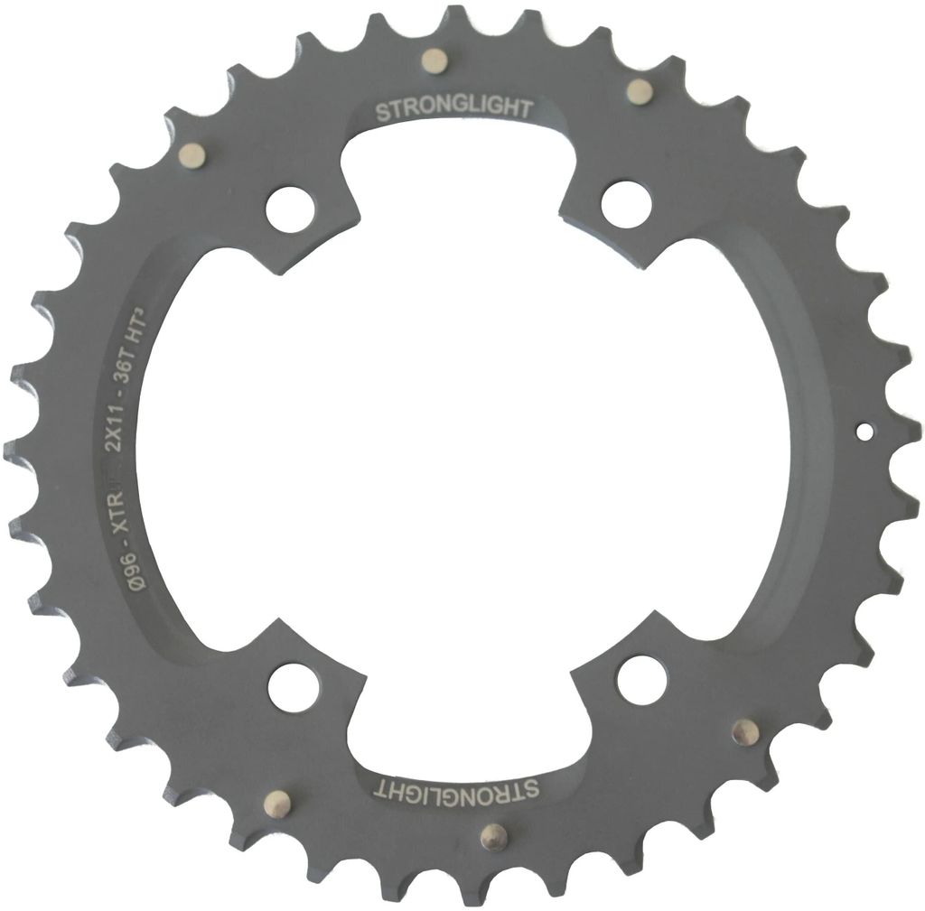 STRONGLIGHT 272205 Kettenblatt 'MTB Shimano' 2x11 für XTR FC-M9000 & 9020 außen 34(24)Z HT³, schwarz