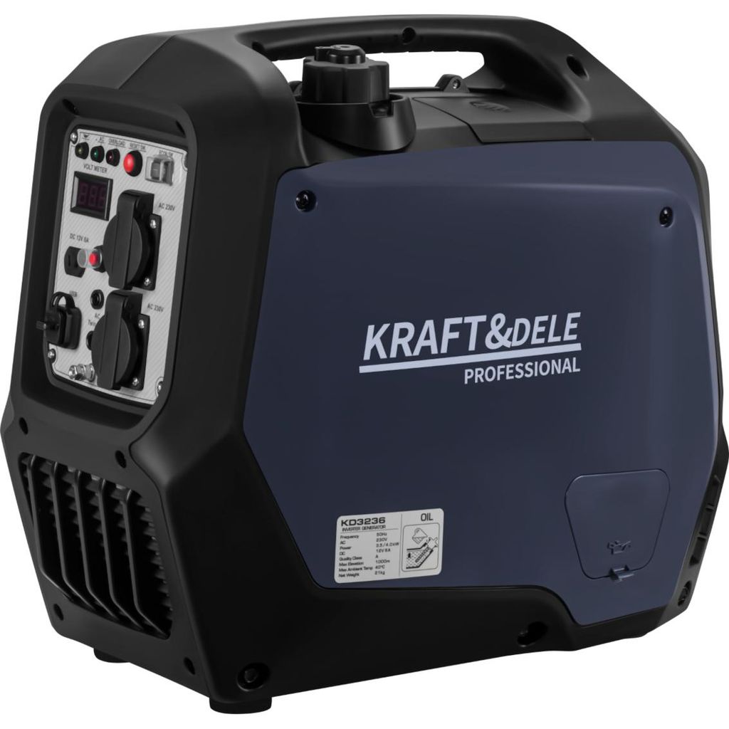 KRAFT&DELE | Invertorový generátor, 3,5/4 kW, 230 V, USB Obrázok produktu 